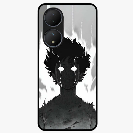 Awakened Inner Rage Glass Case showing flat back view with intense artistic artwork and glossy glass finish.