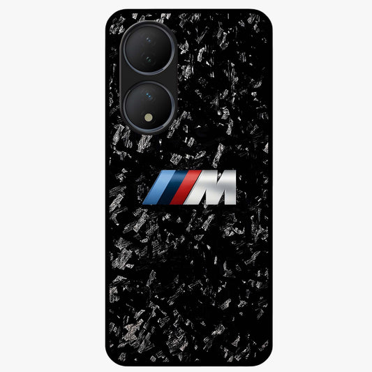 Carbon Speed Mark Glass Case showing flat back view with sporty carbon pattern artwork and glossy glass finish.
