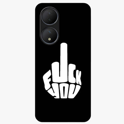 Rebel Mode On Glass Case showing flat back view with bold rebellious typography artwork and glossy glass finish.