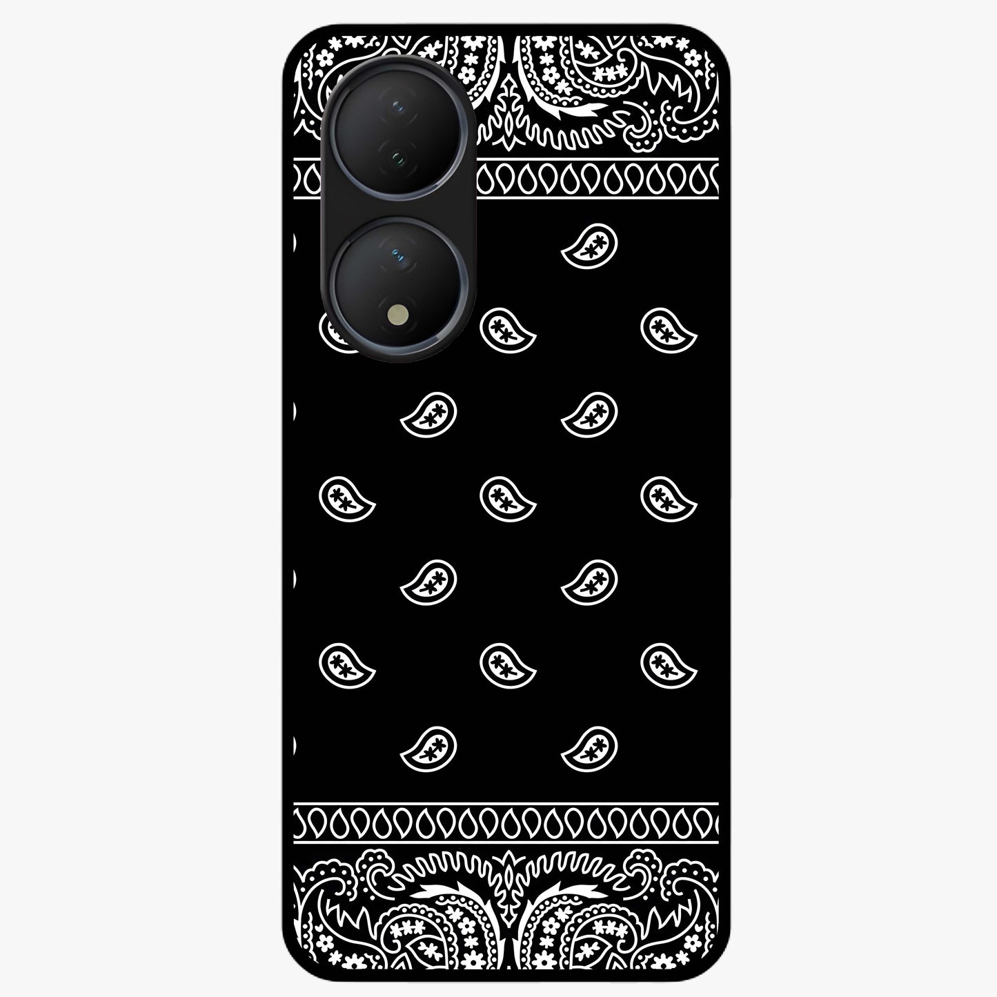 Retro Rebel Threads Glass Case showing flat back view with vintage street style artwork and glossy glass finish.