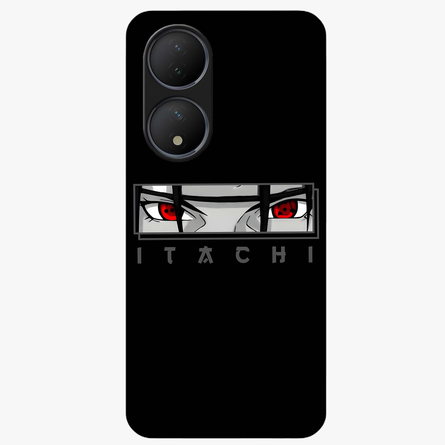 Scarlet Gaze Dominance Glass Case showing flat back view with striking red themed artwork and glossy glass finish.
