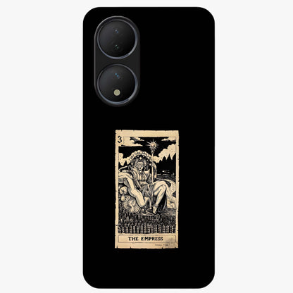 The Empress Glass Case showing flat back view with regal feminine artwork and glossy glass finish.