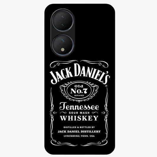 Vintage Whiskey Heritage Glass Case showing flat back view with classic whiskey inspired artwork and glossy glass finish.