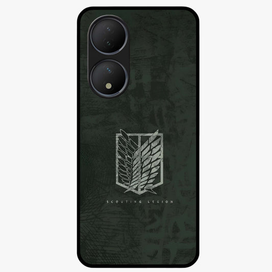 Wings Of Freedom Glass Case showing flat back view with symbolic wings artwork and glossy glass finish.