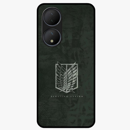 Wings Of Freedom Glass Case showing flat back view with symbolic wings artwork and glossy glass finish.