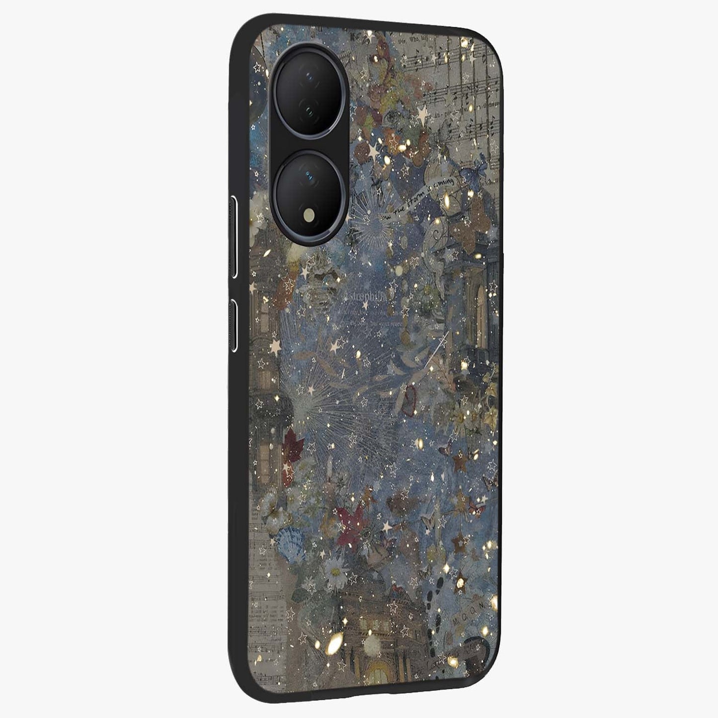 Aesthetic Astrolophia Glass Case upright view showcasing soft aesthetic theme with stylish modern look.