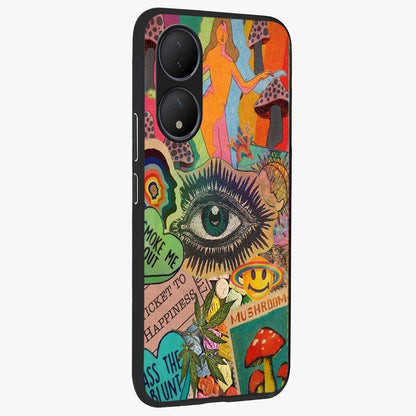 Mystic Eye Wonderland Glass Case upright view showcasing symbolic eye artwork with mysterious fantasy theme.