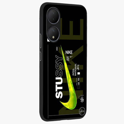 Neon Street Edition Glass Case upright view showcasing colorful neon artwork with modern street culture theme.
