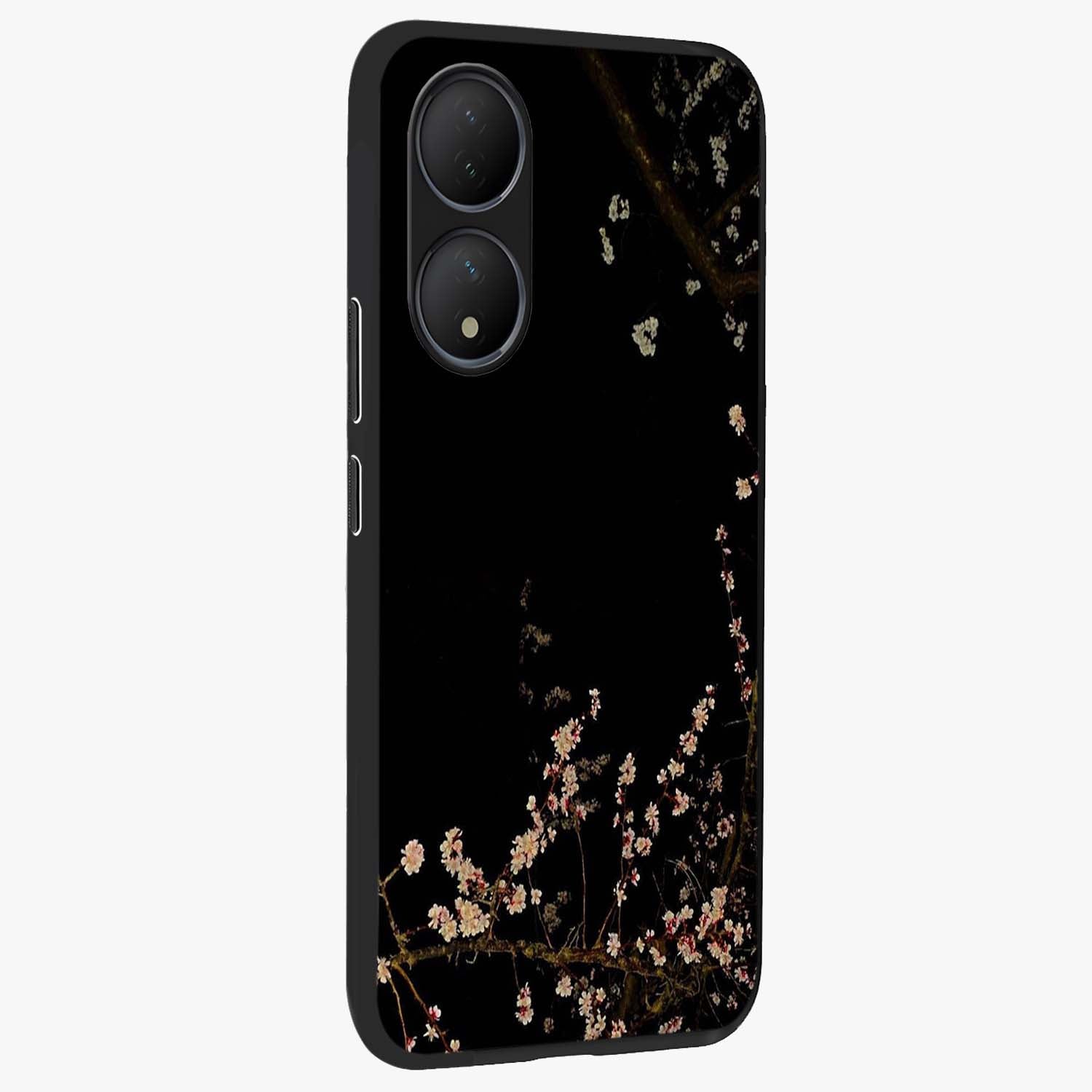 Petal Moon Light With Custom Name Glass Case upright view showcasing elegant floral moon artwork with personalized aesthetic.