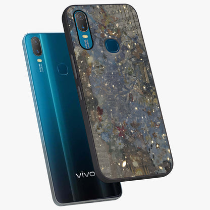 Aesthetic Astrolophia Glass Case displayed in angled mockup highlighting artistic aesthetic elements and smooth glass surface.