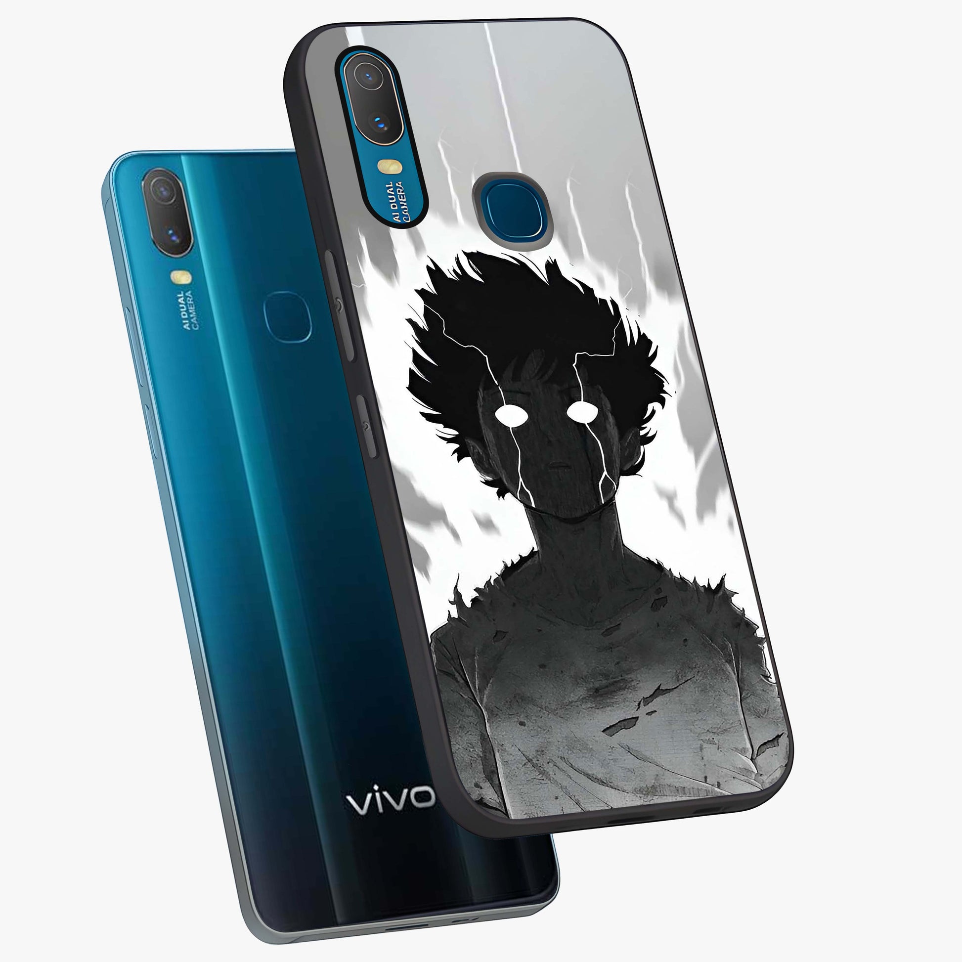 Awakened Inner Rage Glass Case displayed in angled mockup highlighting powerful graphic design and bold artistic theme.