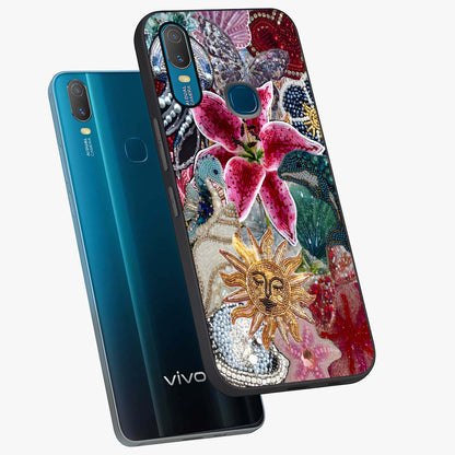 Beaded Garden Fantasy Glass Case displayed in angled mockup highlighting fantasy inspired floral bead pattern.