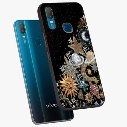 Cosmic Sparkle Dreams Glass Case displayed in angled mockup highlighting dreamy star sparkle design with celestial aesthetic.