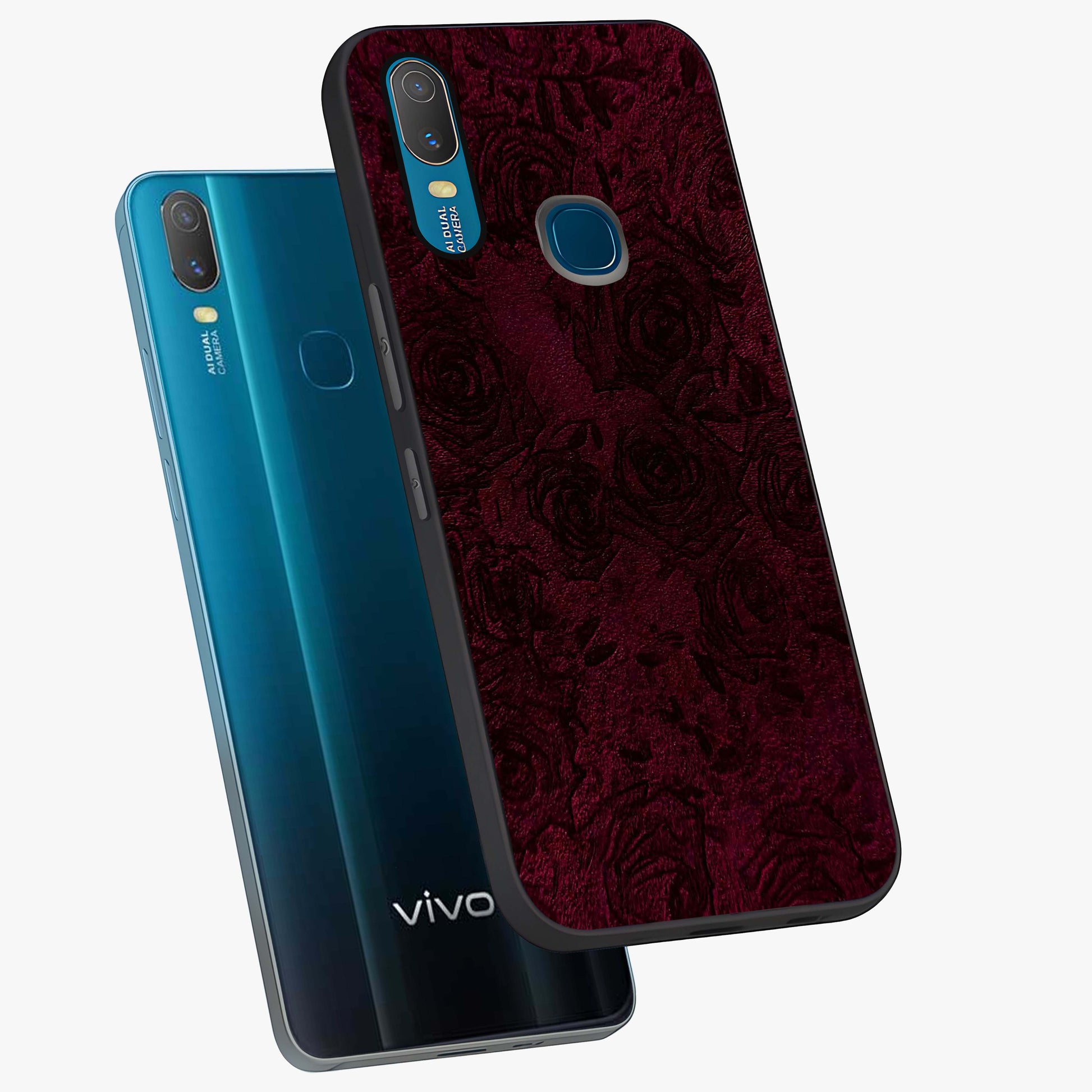 Crimson Fade Flow Glass Case displayed in angled mockup highlighting smooth gradient design with modern aesthetic style.