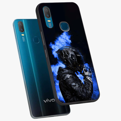 Cyber Sentinel Protocol Glass Case displayed in angled mockup highlighting digital cyber design with sci-fi aesthetic style.