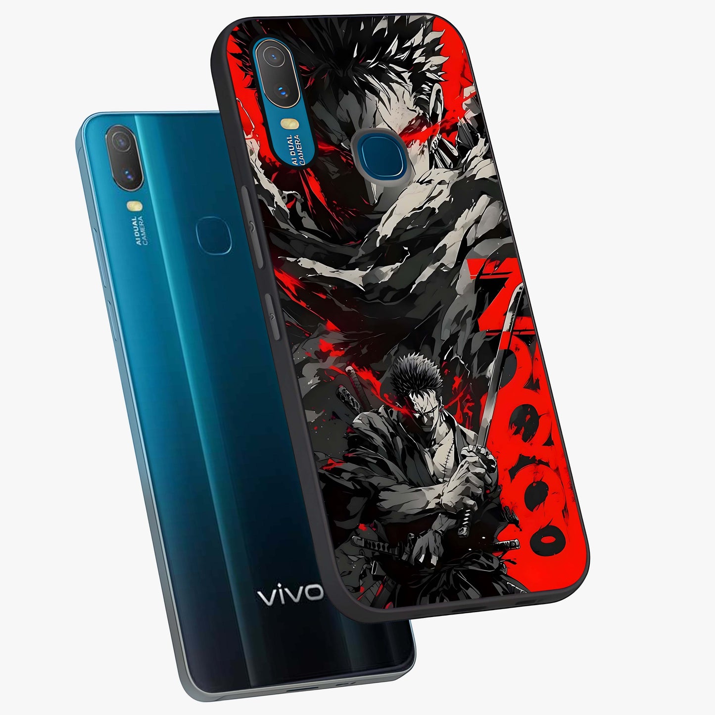 Demon Sword Resolve Glass Case displayed in angled mockup highlighting powerful demon sword illustration with dark fantasy aesthetic.