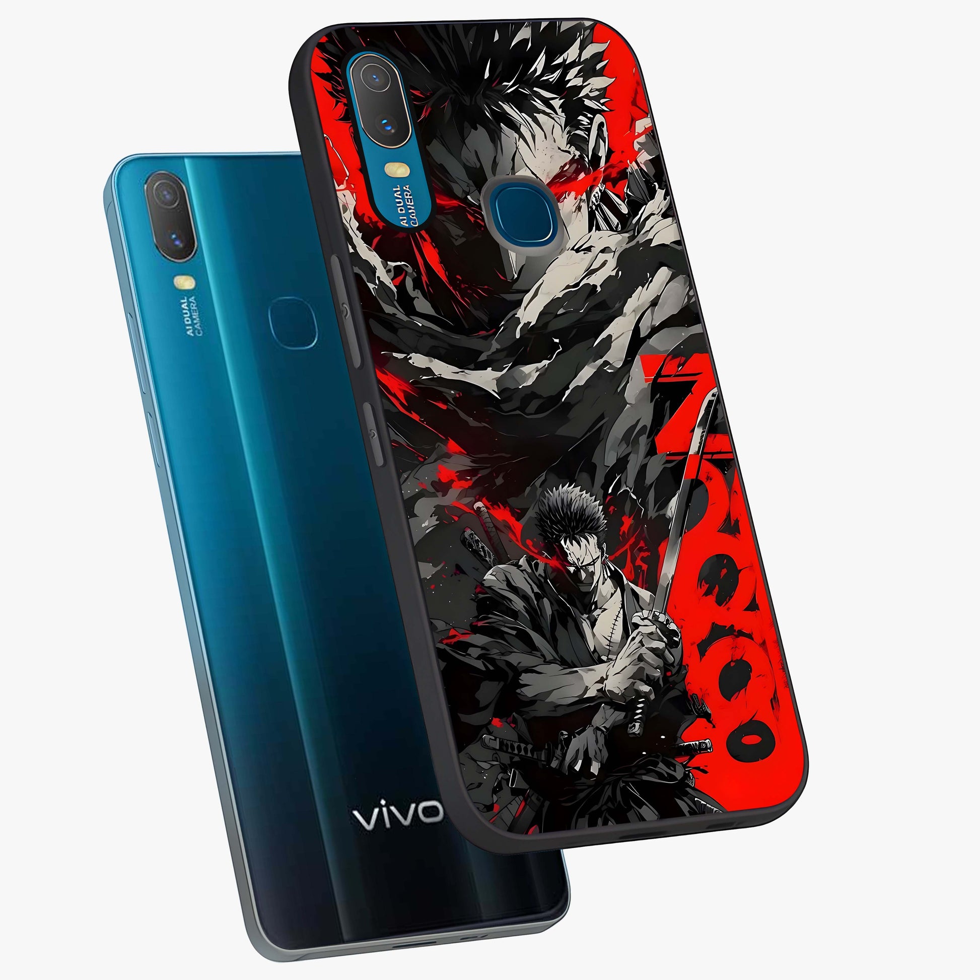 Demon Sword Resolve Glass Case displayed in angled mockup highlighting powerful demon sword illustration with dark fantasy aesthetic.