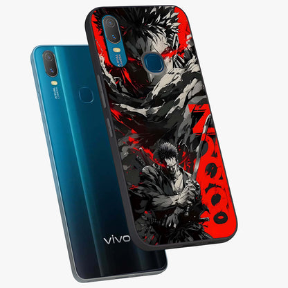 Demon Sword Resolve Glass Case displayed in angled mockup highlighting powerful demon sword illustration with dark fantasy aesthetic.