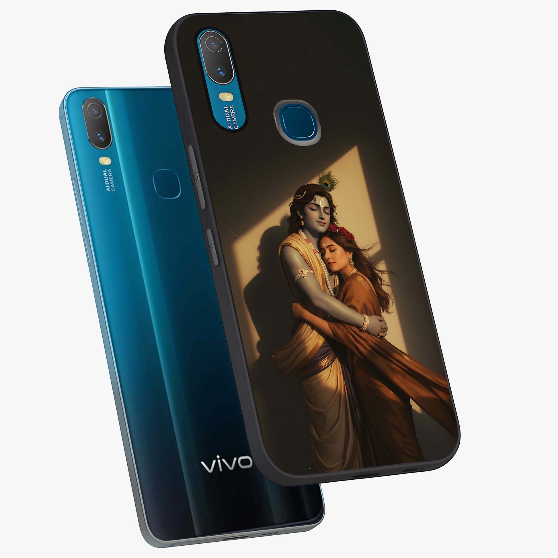 Divine Eternal Love Glass Case displayed in angled mockup highlighting elegant divine inspired design with peaceful aesthetic.