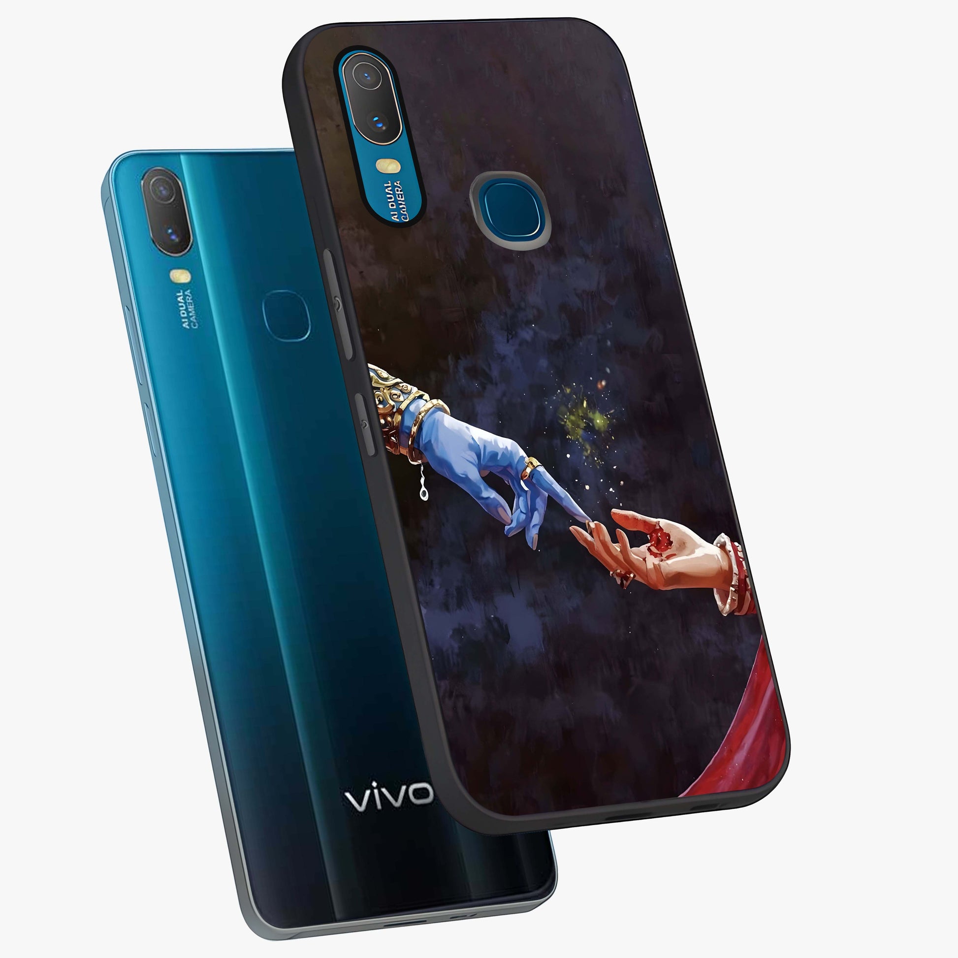 Divine Touch Eternal Glass Case displayed in angled mockup highlighting elegant divine inspired design with calm aesthetic style.