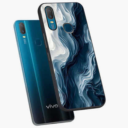 Ethereal Paper Marble Glass Case displayed in angled mockup highlighting elegant marble pattern with modern aesthetic style.