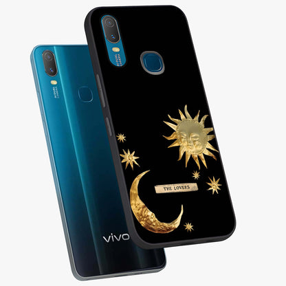 Gold Sun Blush Glass Case displayed in angled mockup highlighting radiant sun design with warm golden aesthetic.