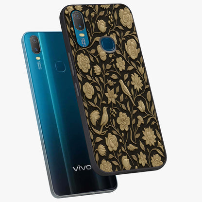 Golden Evil Eye Mandala Glass Case displayed in angled mockup highlighting protective evil eye symbol with golden mandala design.