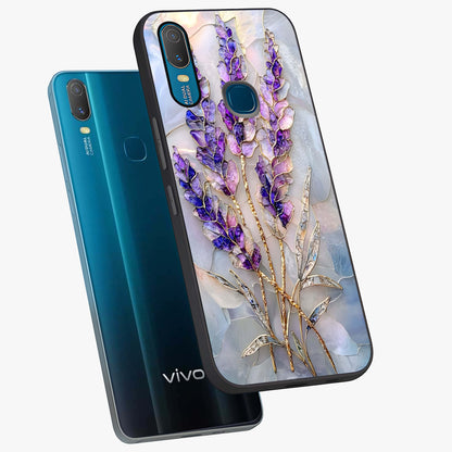 Lavender Dream Glow Glass Case displayed in angled mockup highlighting dreamy purple glow design with soft artistic style.