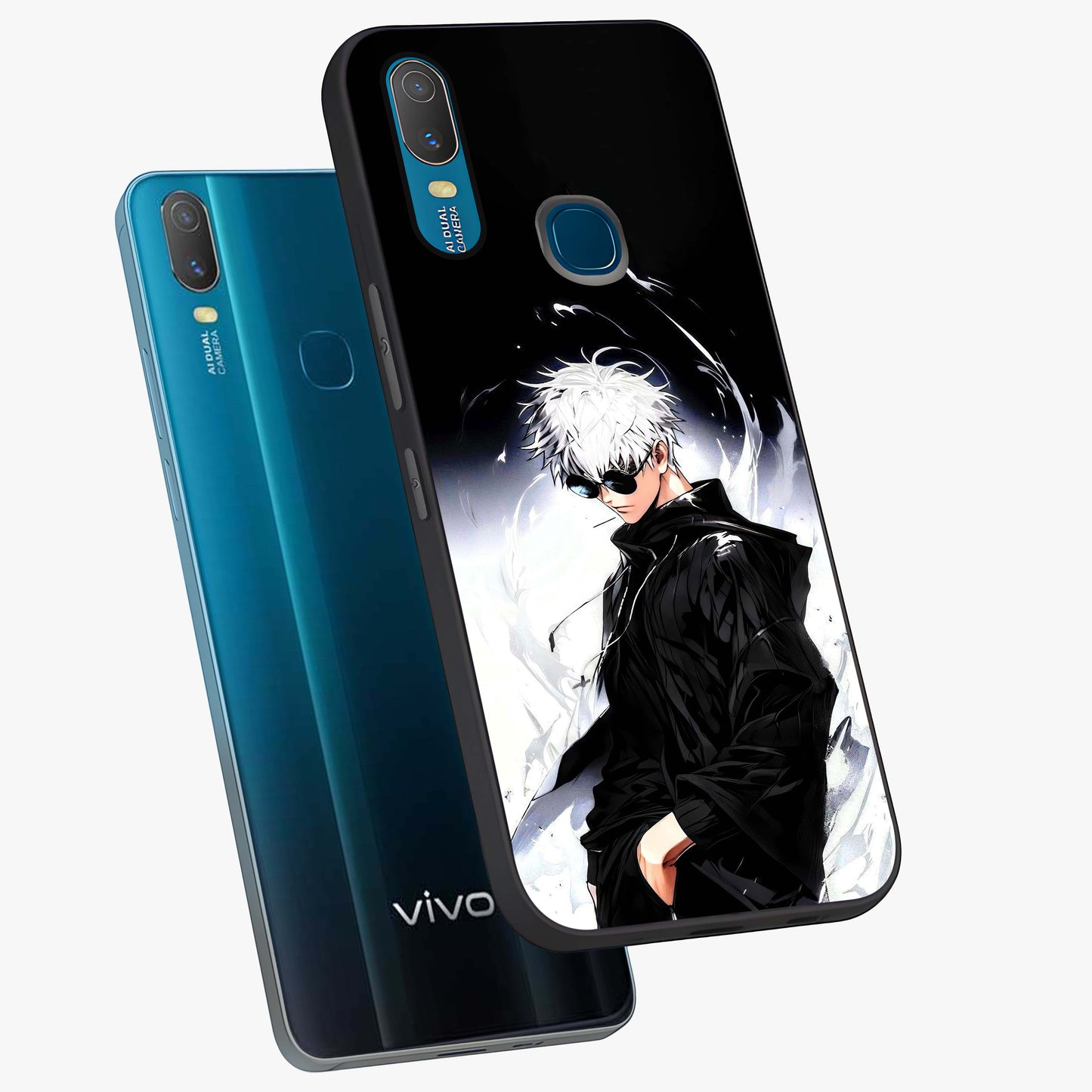 Limitless Shadow King Glass Case displayed in angled mockup highlighting dramatic dark hero design with intense aesthetic.