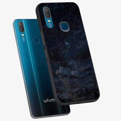 Lunar Veil Silence Glass Case displayed in angled mockup highlighting soft lunar design with peaceful celestial aesthetic.