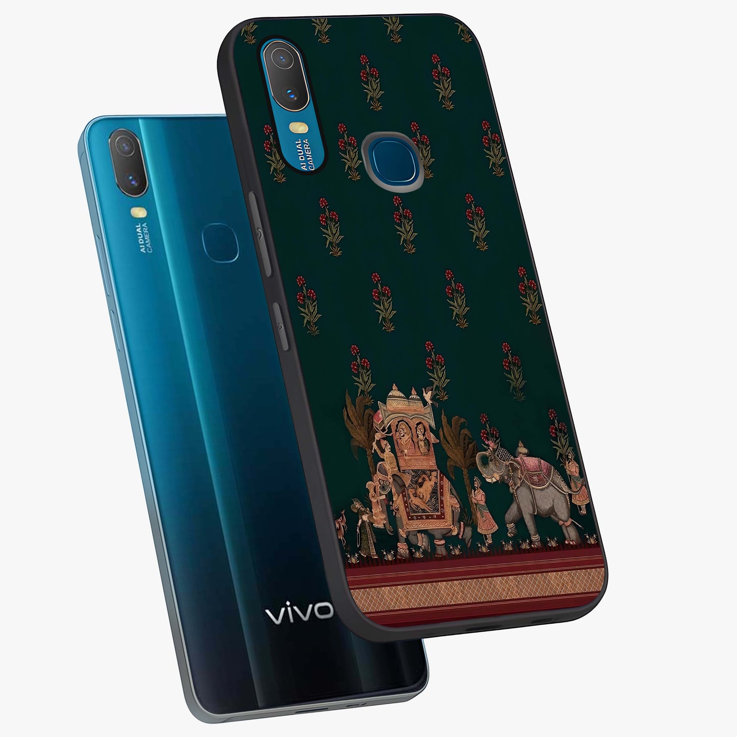 Macmerise Glass Case displayed in angled mockup highlighting trendy graphic design with sleek aesthetic style.