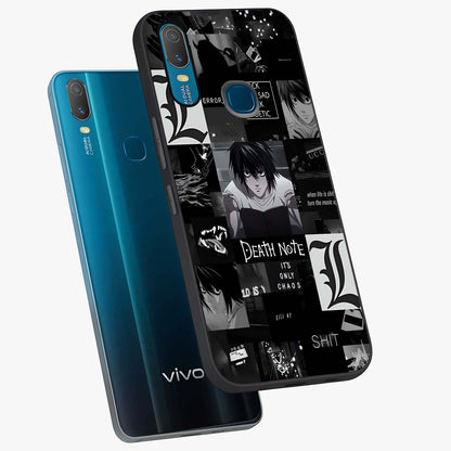Midnight Chaos Mind Glass Case displayed in angled mockup highlighting chaotic artistic design with dramatic midnight aesthetic.