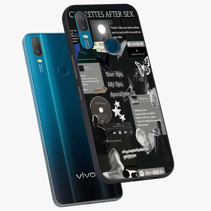 Midnight Love Echo Glass Case displayed in angled mockup highlighting elegant love inspired design with deep aesthetic style.