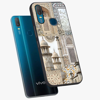 Mughal Marble Legacy Glass Case displayed in angled mockup highlighting elegant heritage marble artwork with royal aesthetic.