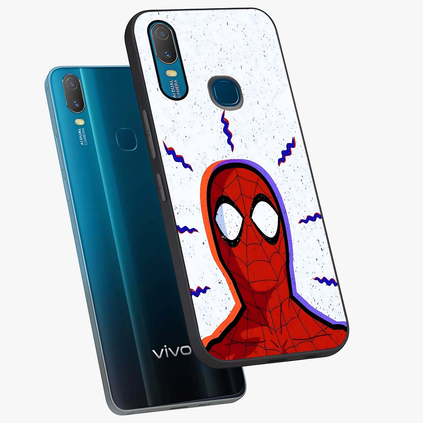 Omg Spiderman Glass Case displayed in angled mockup highlighting dynamic hero illustration with action comic aesthetic.