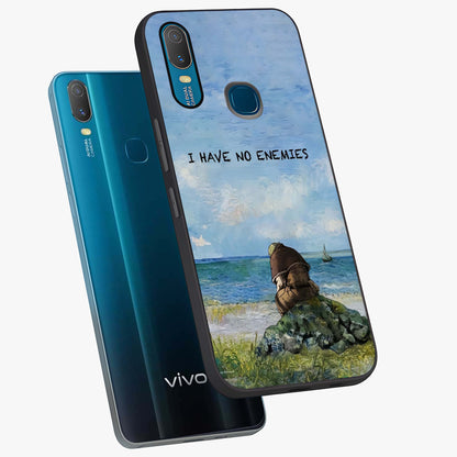 Peace Beyond War Glass Case displayed in angled mockup highlighting meaningful message design with artistic aesthetic style.