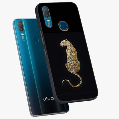 Regal Leopard Glass Case displayed in angled mockup highlighting powerful animal illustration with stylish wild aesthetic.