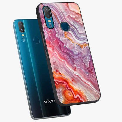 Rose Quartz Marble Glass Case displayed in angled mockup highlighting elegant marble pattern with soft aesthetic style.