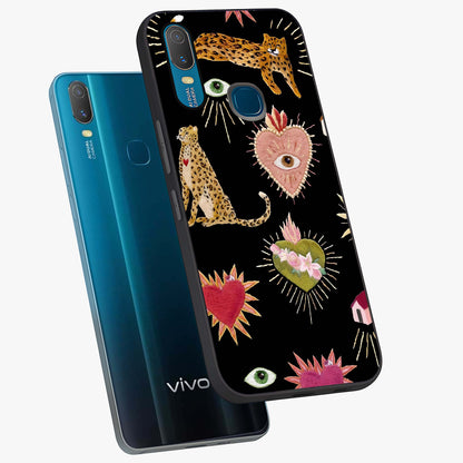 Sacred Jungle Heart Glass Case displayed in angled mockup highlighting lush tropical design with natural aesthetic style.
