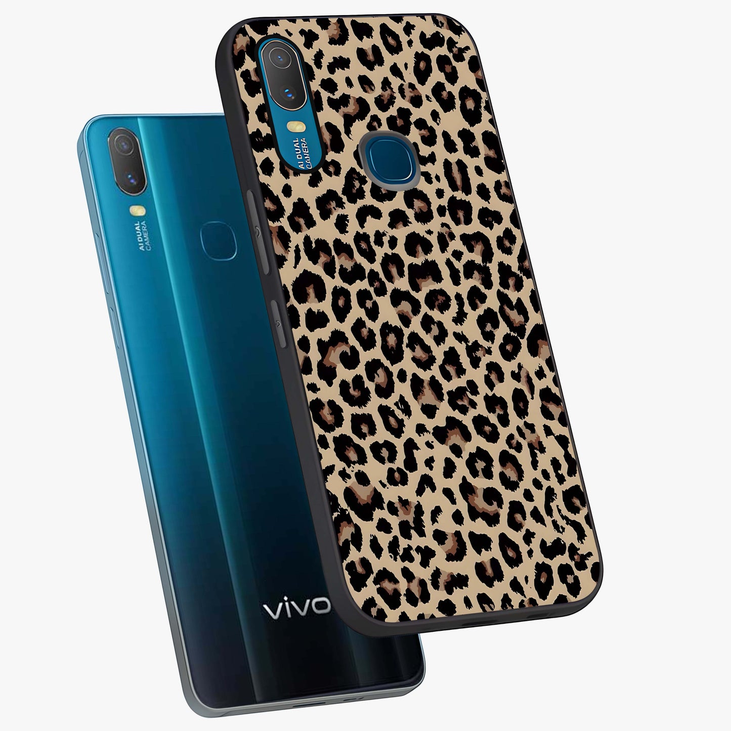 Savage Chic Pattern Glass Case displayed in angled mockup highlighting bold fashion inspired design with chic aesthetic.