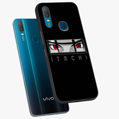 Scarlet Gaze Dominance Glass Case displayed in angled mockup highlighting intense visual design with bold scarlet aesthetic.