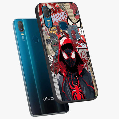 Spider Collage Street Glass Case displayed in angled mockup highlighting dynamic street style collage design with comic aesthetic.