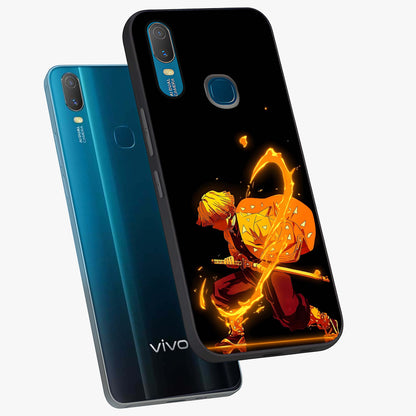 Thunder Flame Execution Glass Case displayed in angled mockup highlighting dramatic fire themed design with intense fantasy aesthetic.
