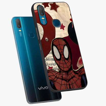 Web Warrior Vibes Glass Case displayed in angled mockup highlighting dynamic web design with comic style aesthetic.