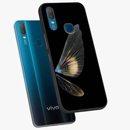 Whispers Of Wings Glass Case displayed in angled mockup highlighting soft feather design with celestial aesthetic style.