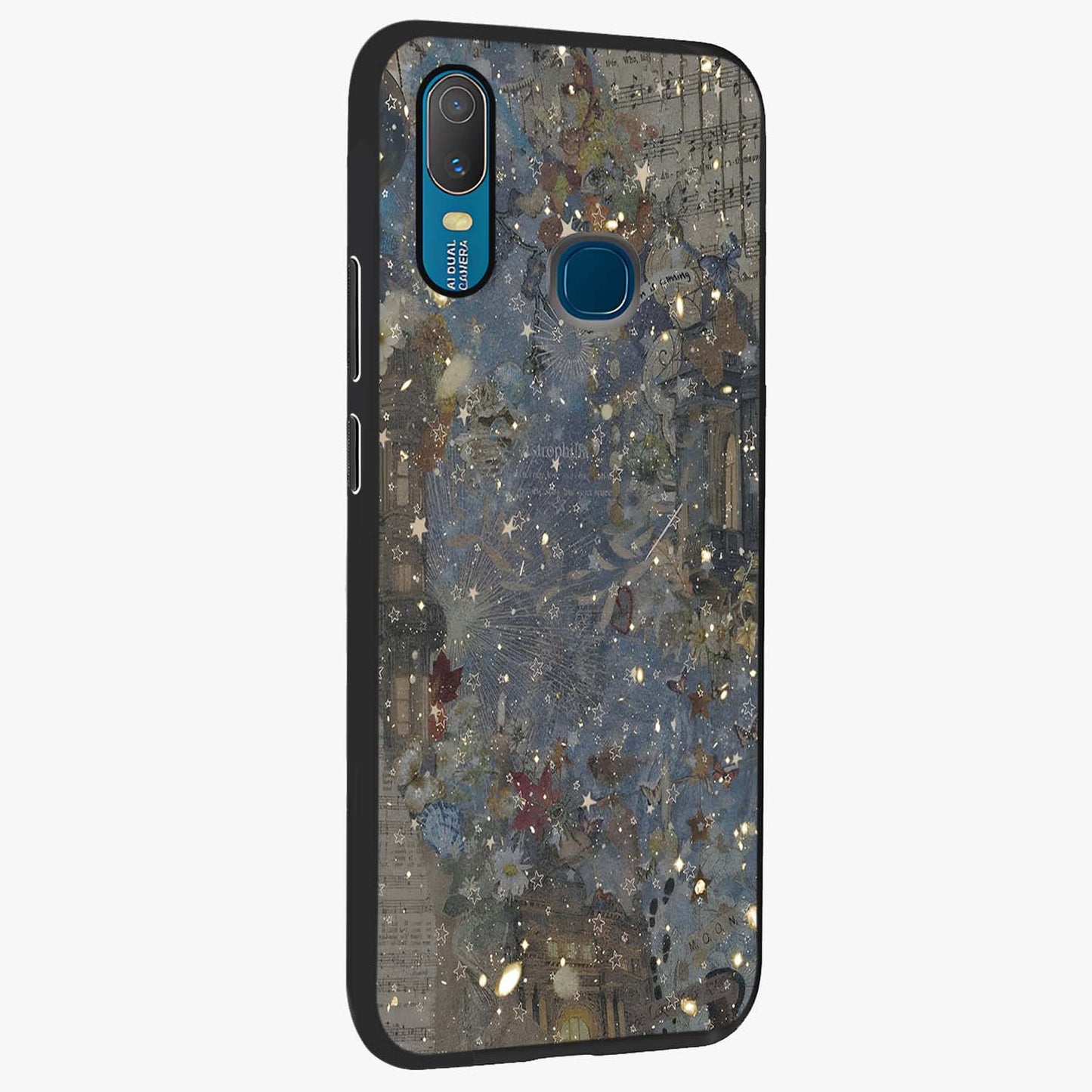 Aesthetic Astrolophia Glass Case upright view showcasing soft aesthetic theme with stylish modern look.