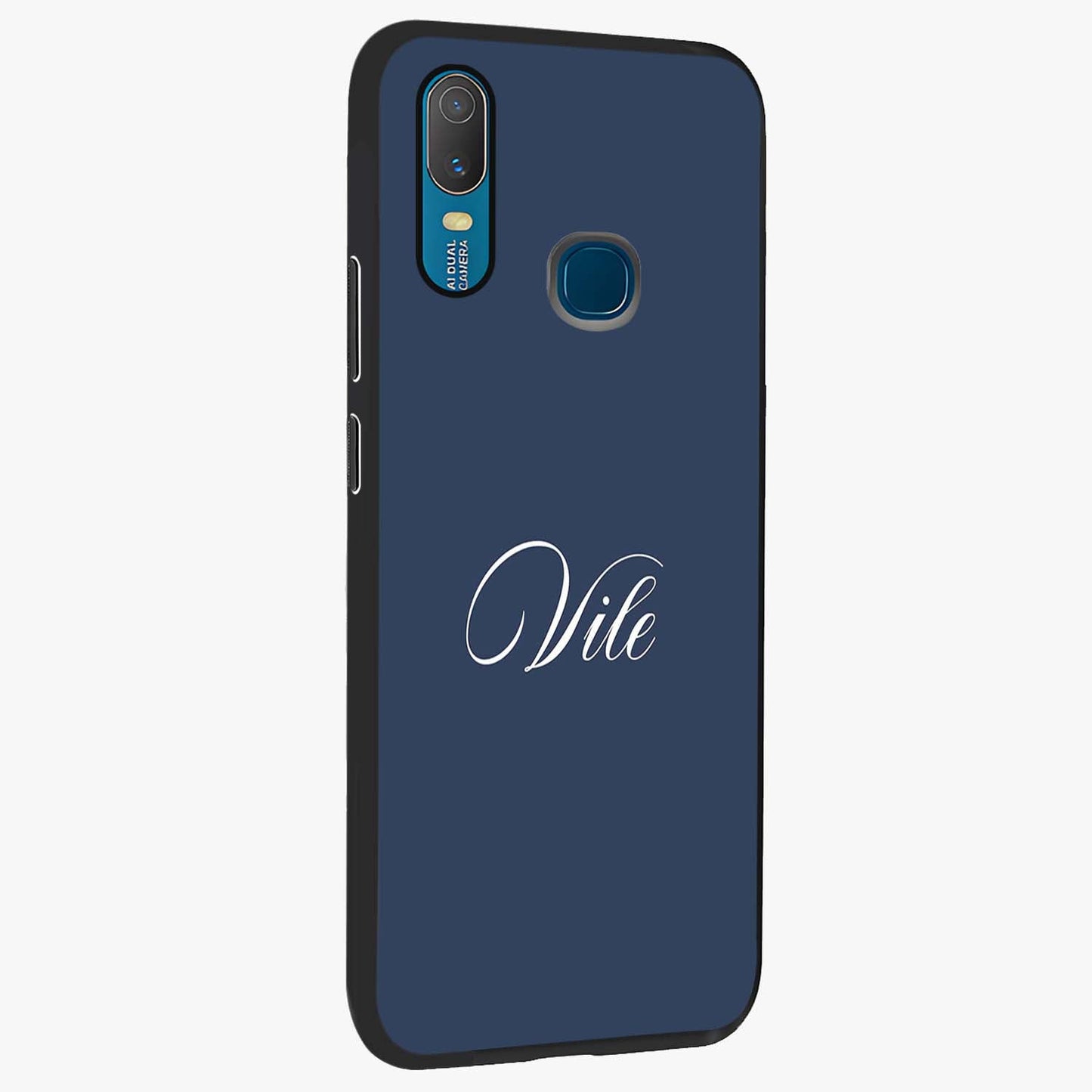 Blue Vintage Floral Pattern Glass Case displayed in angled mockup highlighting classic blue floral pattern and retro aesthetic design.