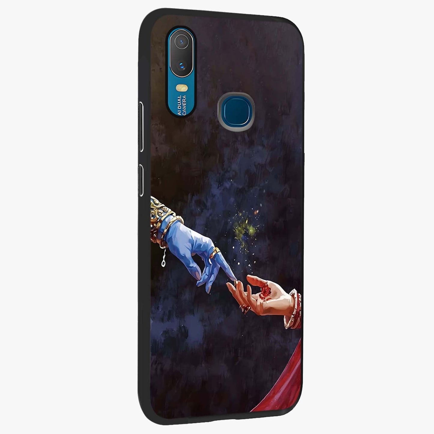 Divine Touch Eternal Glass Case upright view showcasing peaceful spiritual artwork with eternal divine theme.