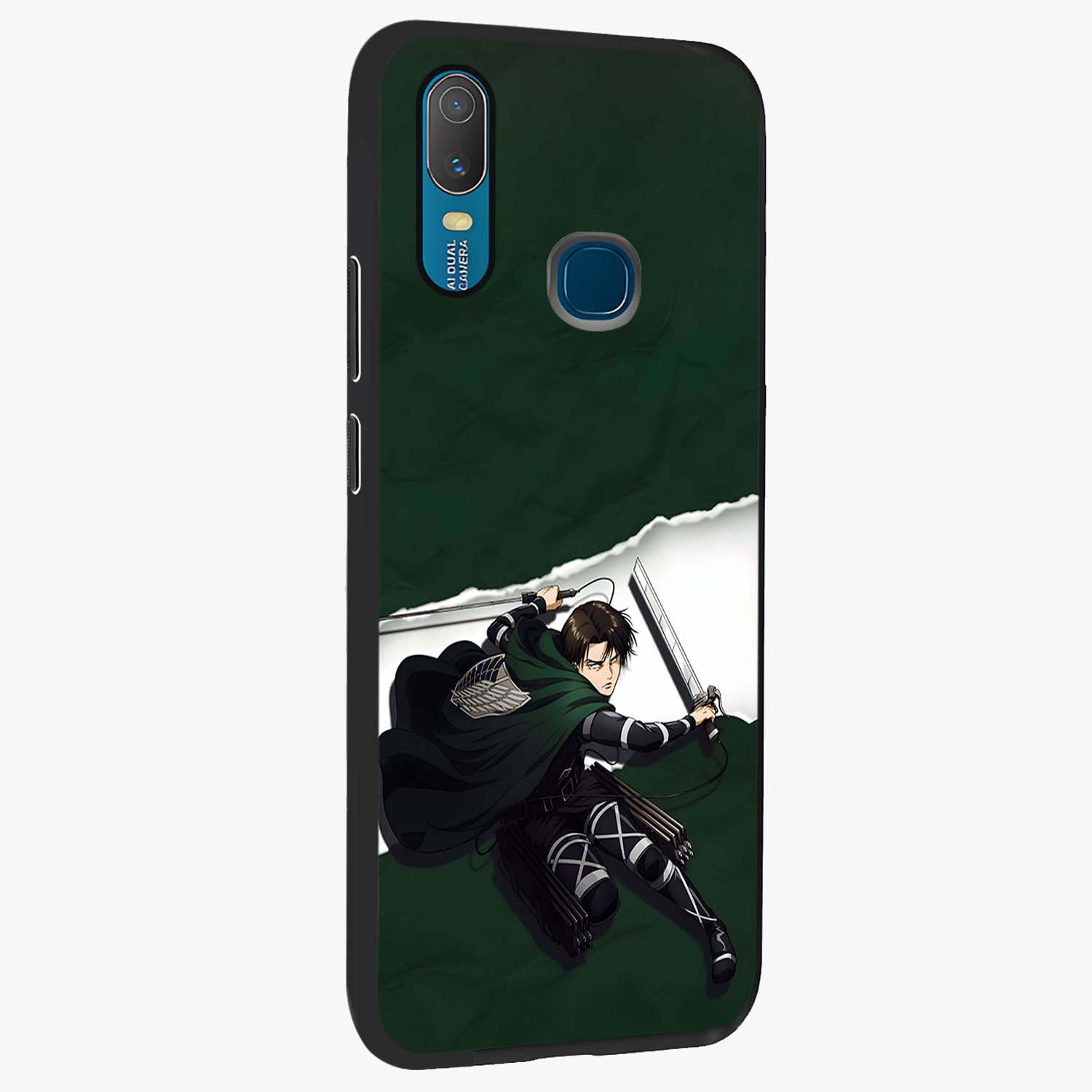 Emerald War Vanguard Glass Case upright view showcasing dramatic warrior artwork with bold fantasy theme.