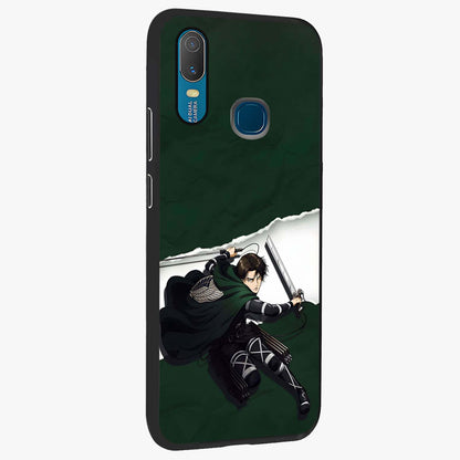 Emerald War Vanguard Glass Case upright view showcasing dramatic warrior artwork with bold fantasy theme.